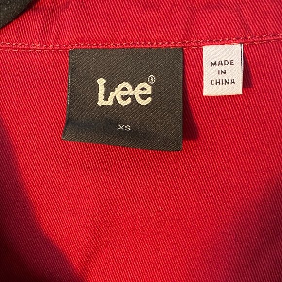 LEE JEANS RED ZIP FRONT JACKET (XS) (EUC) - Picture 5 of 8